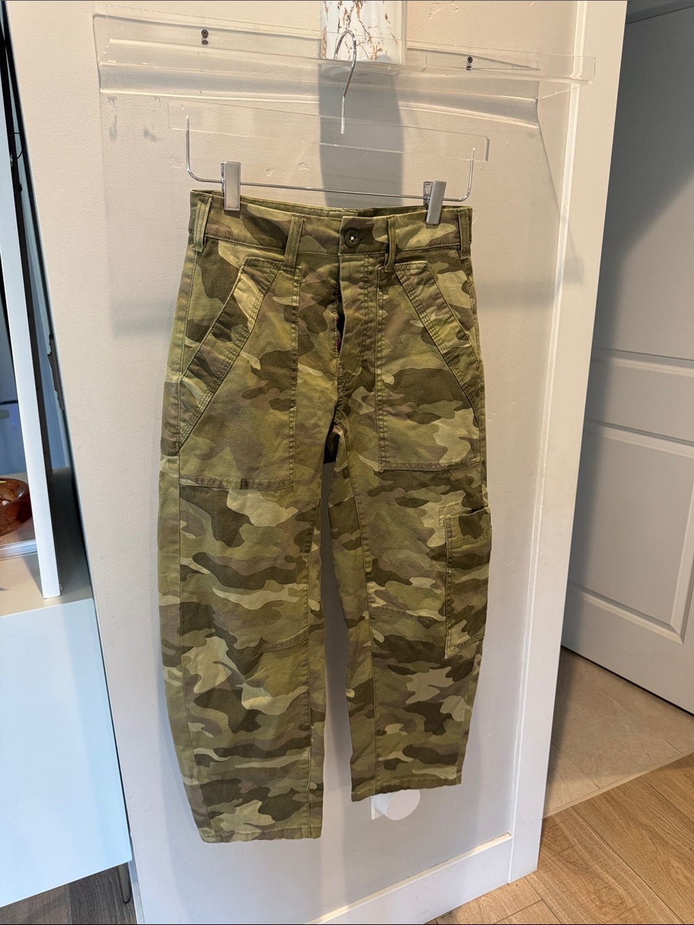 Pilcro Camo Utility Pants - Olive Green
